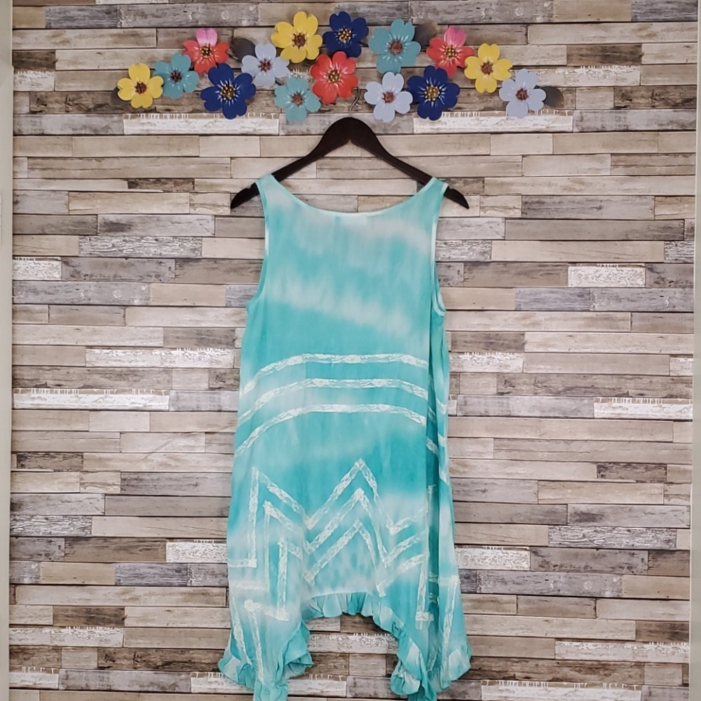 Infinity Raine BOHO Tie-dye Lace Trapez Dress - Picture 3 of 9